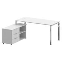 Стол METAL SYSTEM DIRECT рабочий руководителя с опорной тумбой L  БГ.СРТ-4.7L  1700*1520*750